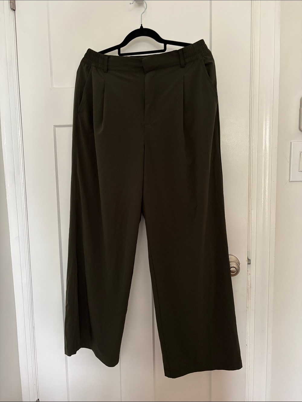 GAPFit Dark Olive Wide-Leg Trousers